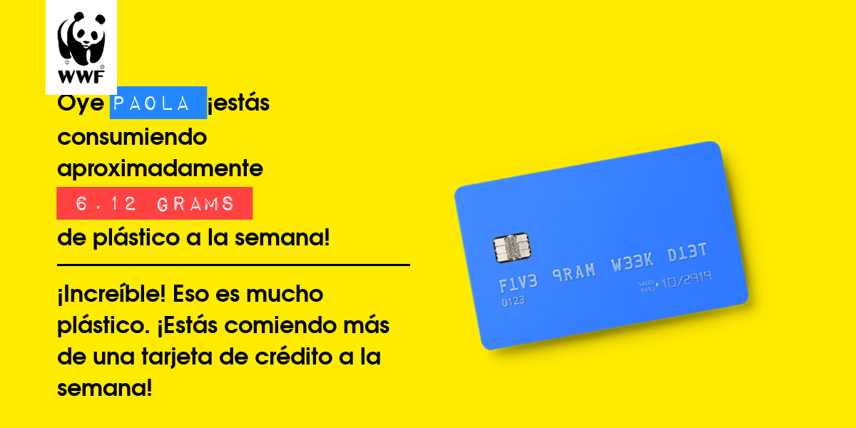 Plastic diet result for Paola 